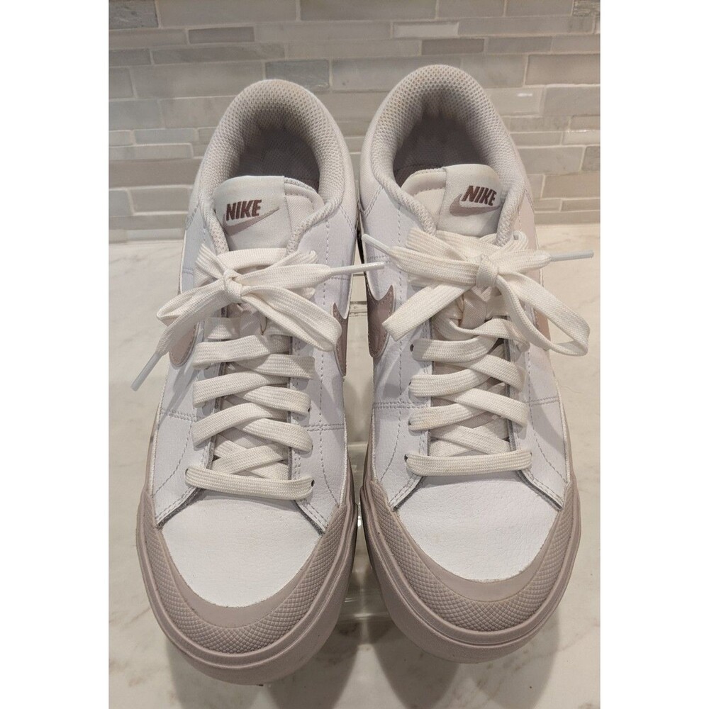 Women's NIKE Court Legacy Lift Shoes in White/Smokey Mauve Platform Sneakers 7.5 - Picture 2 of 11